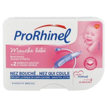 Baby Nasal Aspirator ProRhinel - Box containing 1 baby nasal aspirator + 2 disposable tips