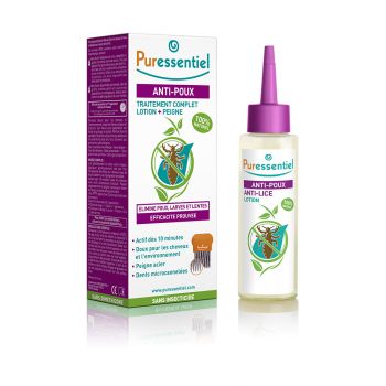 Puressentiel Anti-Läuse Komplettbehandlung Lotion + Kamm - Flasche mit 100 ml
