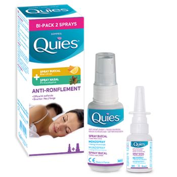 Quies Anti-Schnarchen - Nasenspray 15 ml + Mundspray 70 ml