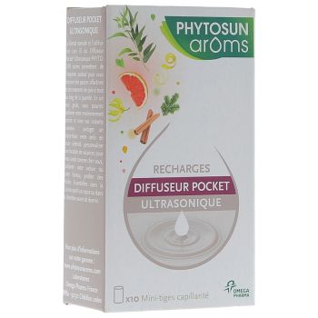 Nachfüllungen für Ultraschall Pocket-Diffusoren Phytosun Arôms - 10 Mini-Kapillarröhren