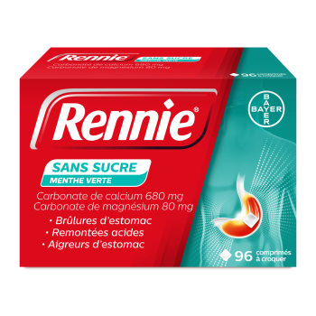 Rennie gr&uuml;ne Minze zuckerfrei Tabletten - Packung mit 96 Tabletten