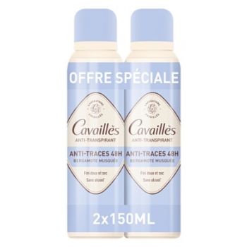 Deodorant absorb+ 48h Rogé Cavaillès - 2er Pack mit 150 ml Sprays