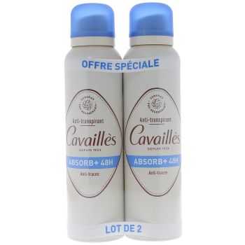 Deodorant absorb+ 48h Rogé Cavaillès - 2er Pack mit 150 ml Sprays