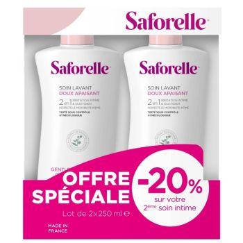 Saforelle sanft reinigende Intimpflege - 2er-Pack mit 250 ml Flaschen
