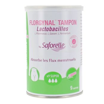Florgynal probiotischer Tampon mit Saforelle-Applikator - Packung mit 9 Tampons