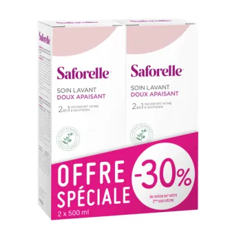 Saforelle sanfte Waschpflege für den Intimbereich - 2er-Pack mit 500 ml Flaschen