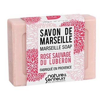 Savon de Marseille Wildrose aus dem Luberon Nature & Senteurs - Stück von 100 g
