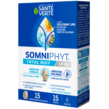 Somniphyt Total Nacht LP 1,9 mg Santé Verte - Packung mit 15 Tabletten