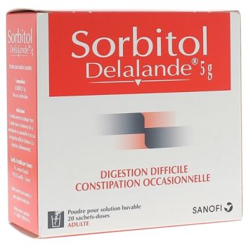 Sorbitol Delalande 5g Pulver zur Herstellung einer trinkbaren Lösung in Einzeldosisbeuteln - Schachtel mit 20 Beuteln