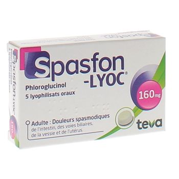 Spasfon Lyoc 160mg - 5 lyophilisierte orale Tabletten