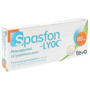 Spasfon-Lyoc 80mg Lyophilisat - Packung mit 10 Lyophilisaten