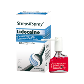 Strepsilspray Lidocain Gurgellösung - Flasche mit 20 ml