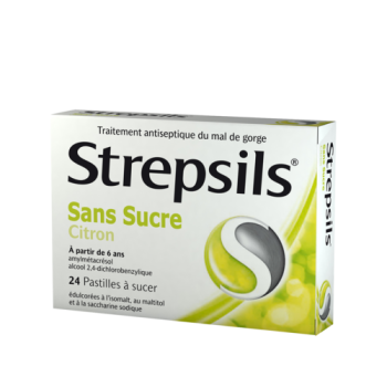 Strepsils Zitrone - Packung mit 24 Pastillen