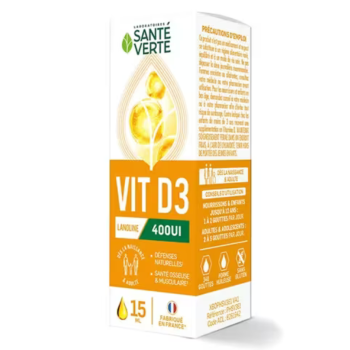 Vitamin D3 400IE Gesundheit Grün - Flasche mit 15 ml