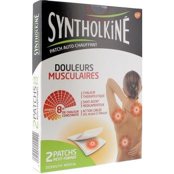 Wärme-Patch Syntholkiné kleine Größe für Rücken, Nacken, Schultern - 2 Patches