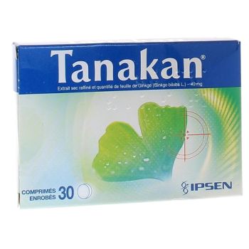 Tanakan 40mg Filmtabletten - Packung mit 30 Filmtabletten