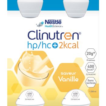 Clinutren HP/HC +2Kcal Vanille-Geschmack - 4 Flaschen à 200 ml