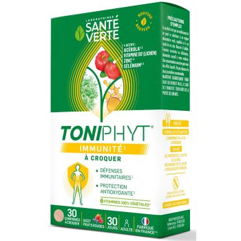Toniphyt Immunität Gesundheit Grün - Packung mit 30 Kautabletten
