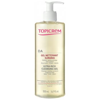 DA überfettendes Reinigungsgel Topicrem - Pumpflasche mit 500 ml