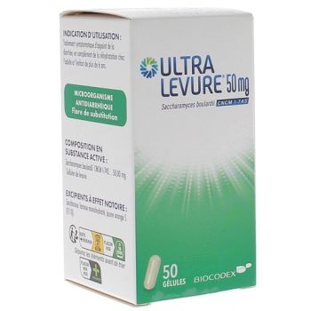Ultra Levure 50mg Kapseln - Packung mit 50 Kapseln