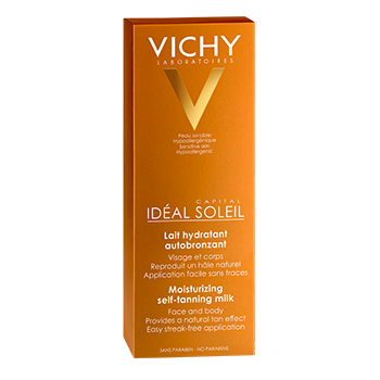 Ideale Sonnenbräune feuchtigkeitsspendende Milch für Gesicht und Körper Vichy - Tube mit 100 ml