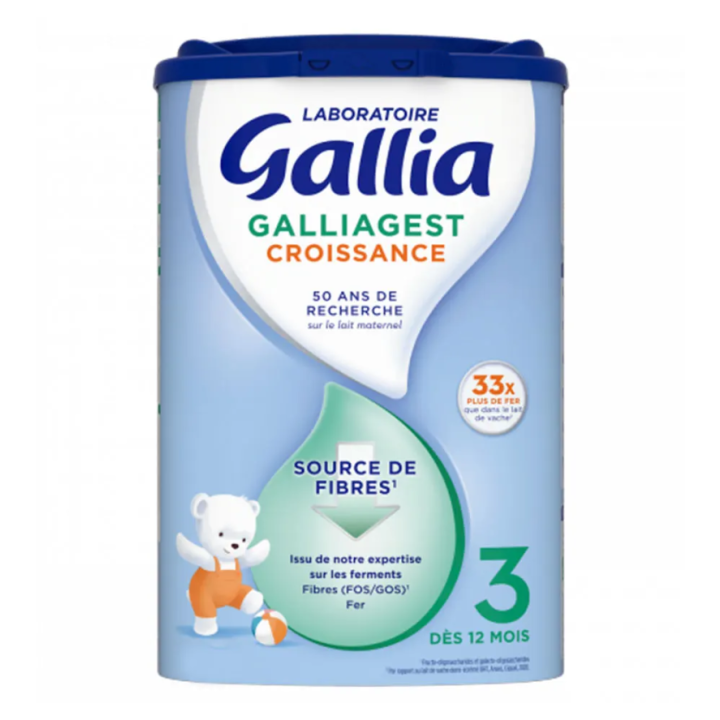 Galliagest Wachstum Milchpulver 3 ab 12 Monaten Gallia - Dose mit 800g