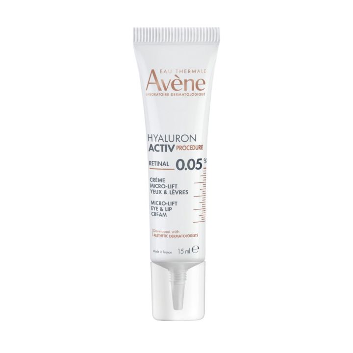 Hyaluron Aktiv Verfahren Mikro-Lifting-Creme für Augen und Lippen Retinal 0,05% Avène - Tube mit 15ml