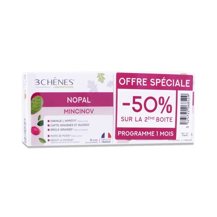 Nopal Mincinov 3 Eichen - Sonderangebot 2 Schachteln mit 60 Tabletten