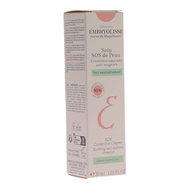 Sos-Hautpflege beruhigende Korrektur gegen Rötungen Embryolisse - 30ml Tube