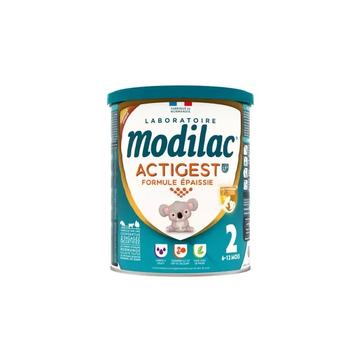 Actigest angereicherte Formel Milch 2. Alter Modilac - Dose von 800g