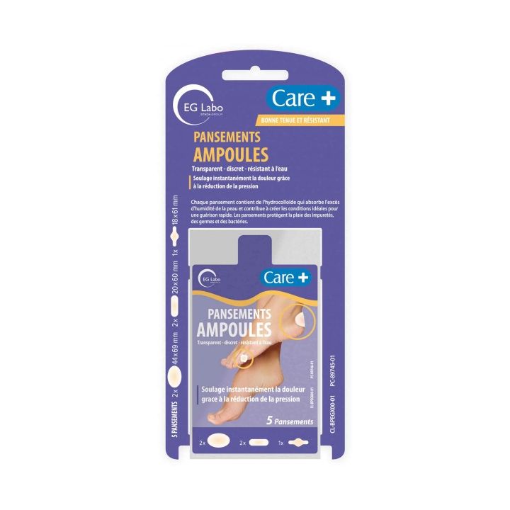 Blasenpflaster Care+ EG Labo - Packung mit 5 Pflastern