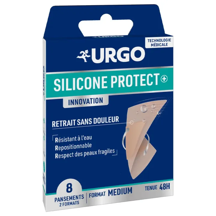 Silicone Protect+ Innovation Pflaster Medium Urgo - Schachtel mit 8 Pflastern