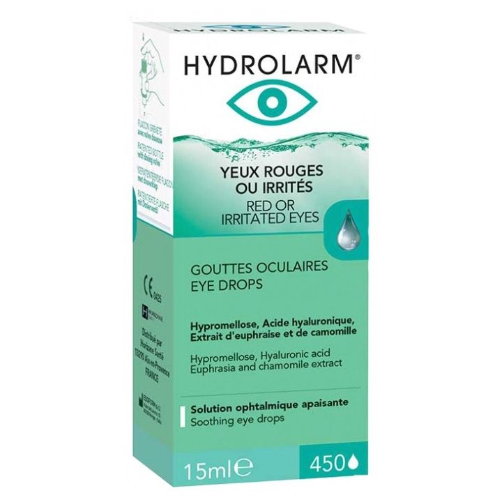 Hydrolarm rote oder gereizte Augen Augentropfen Horizane - Flasche mit 15 ml