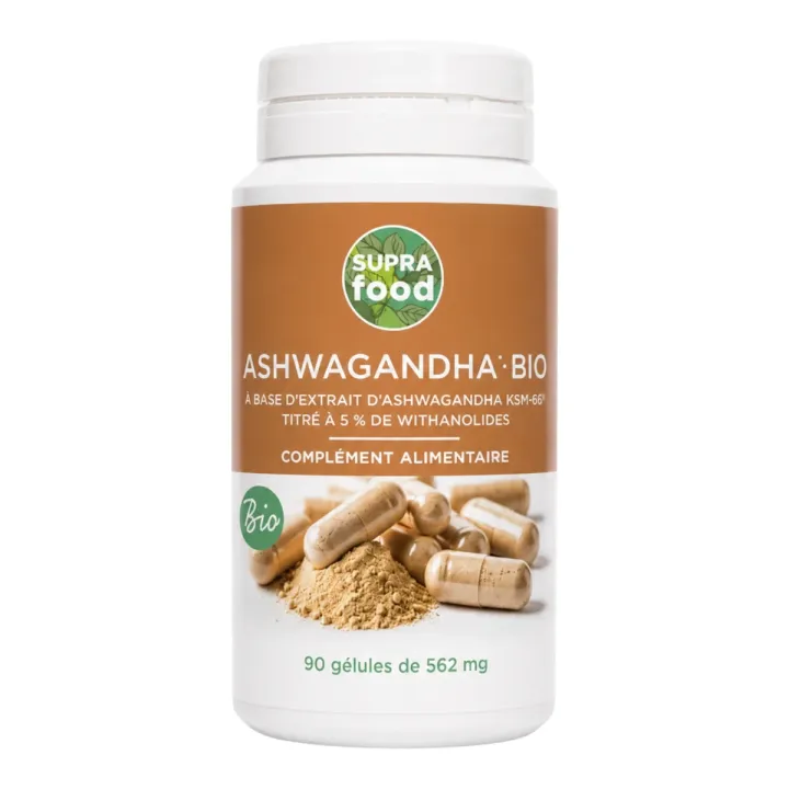 Ashwagandha bio Supra food Exopharm - 90 gélules