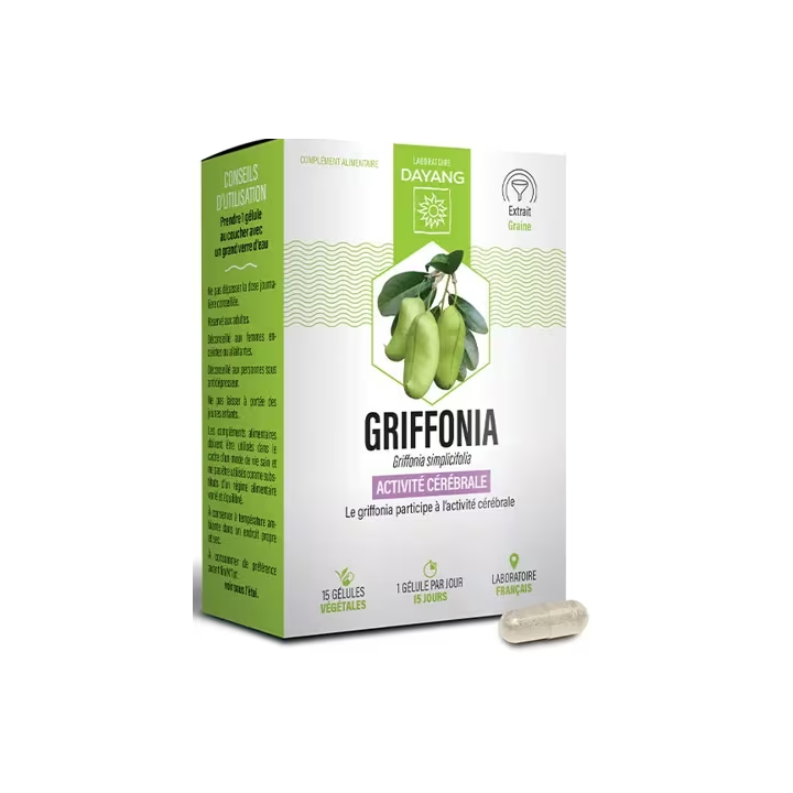 Griffonia Gehirnaktivität Dayang - Packung mit 15 Kapseln