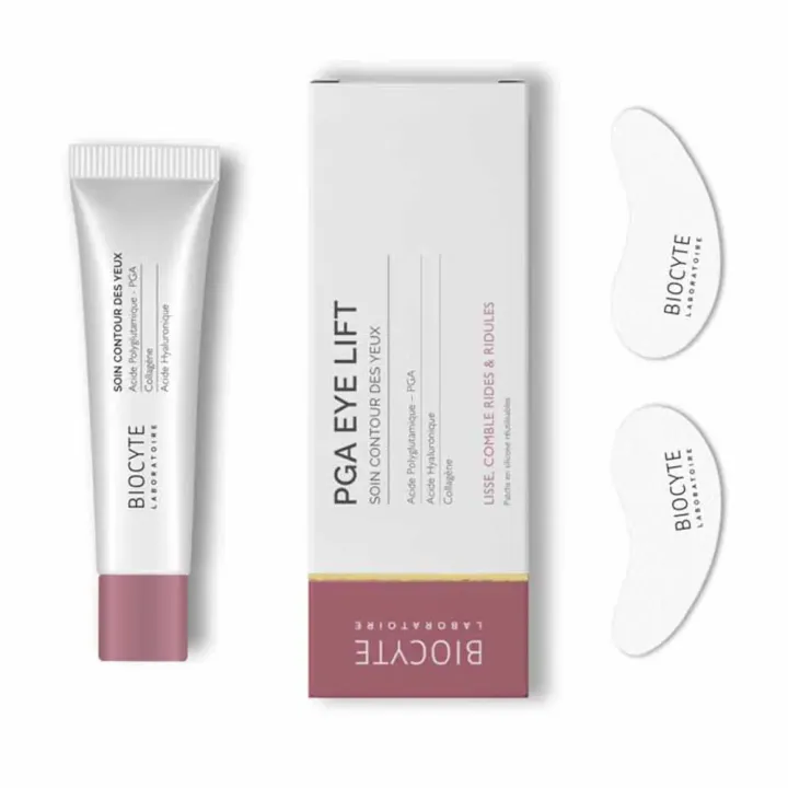 PGA Eye Lift Augenpflege Biocyte - ein Gel von 15ml und 2 wiederverwendbaren Patches