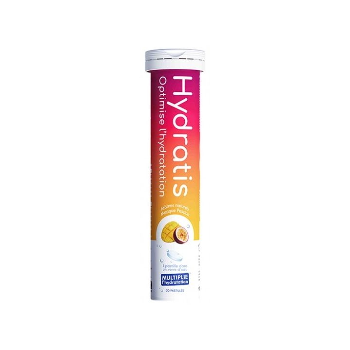 Hydrationslösung mit Mango- und Passionsfruchtgeschmack Hydratis - Tube mit 20 Brausetabletten