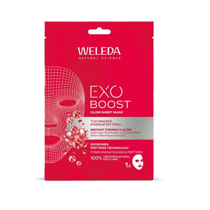 Exo Boost Glow Tuchmaske Weleda - eine Maske