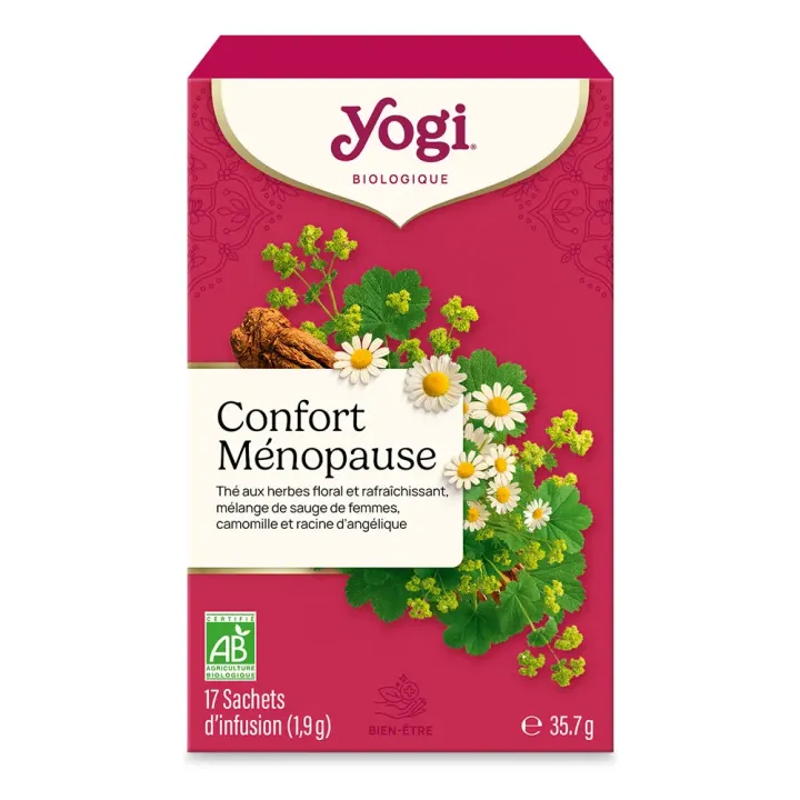 Komfort Menopause fruchtige Bio-Infusion Yogi - Box mit 17 Beuteln