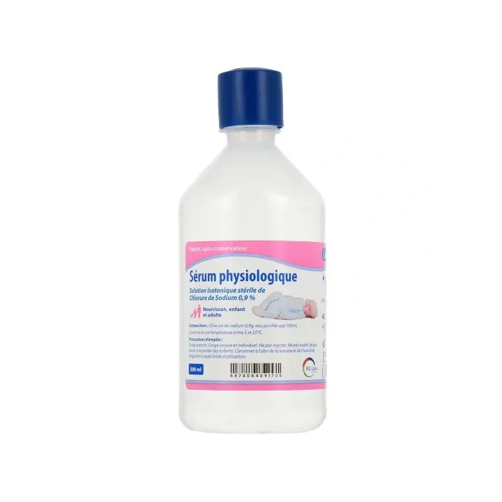 Physiologisches Serum EG Labo - Flasche mit 500ml