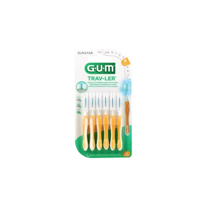 Interdentalbürste Sunstar Trav-ler 1,3 mm Gum - 6 Bürsten