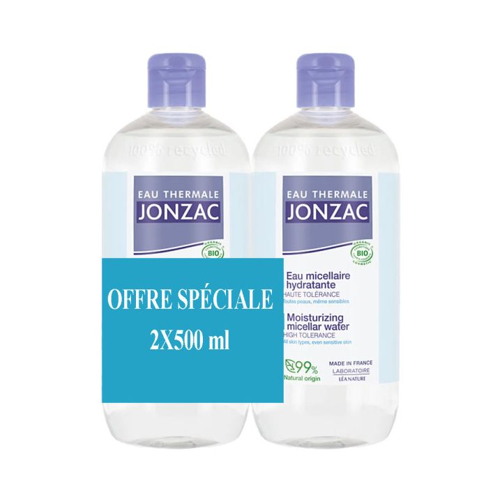 Hydratisches Mizellenwasser Eau Thermale Jonzac - 2er-Pack mit 500ml Flaschen