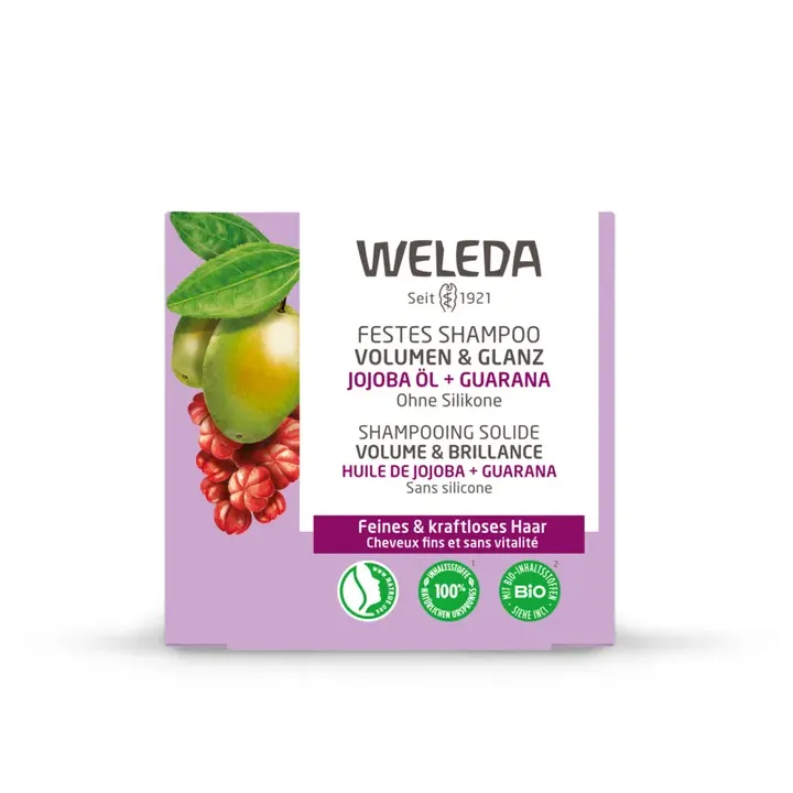 Festes Shampoo für Volumen und Glanz von Weleda - 50g Stück