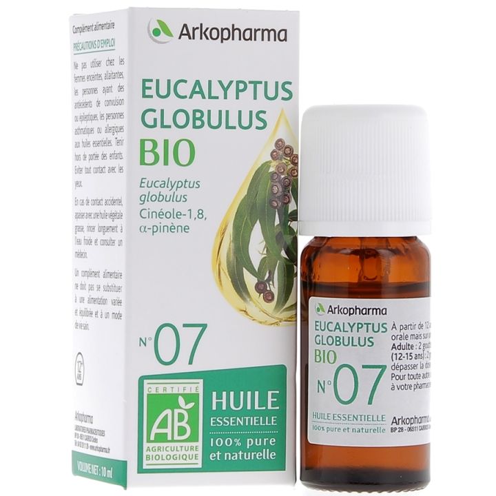 Ätherisches Öl Eukalyptus Globulus Bio Nr. 07 Arkopharma - Flasche mit 10 ml
