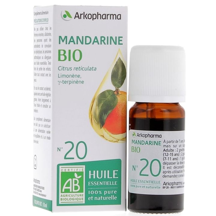 Ätherisches Öl Mandarine Bio Nr. 20 Arkopharma - Flasche mit 10 ml