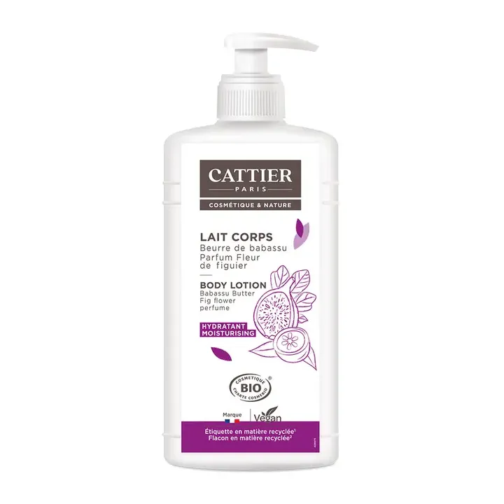 Körpermilch feuchtigkeitsspendend Duft Feigenblüte Cattier - Pumpflasche 500 ml