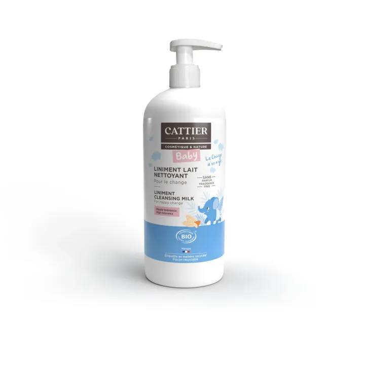 Bio Cattier Reinigungsmilch für den Windelwechsel - Pumpflasche 500 ml