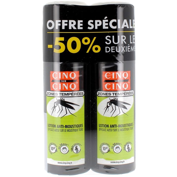 Mückenschutzmittel für gemäßigte Zonen Cinq sur Cinq - 2 Sprays à 100 ml