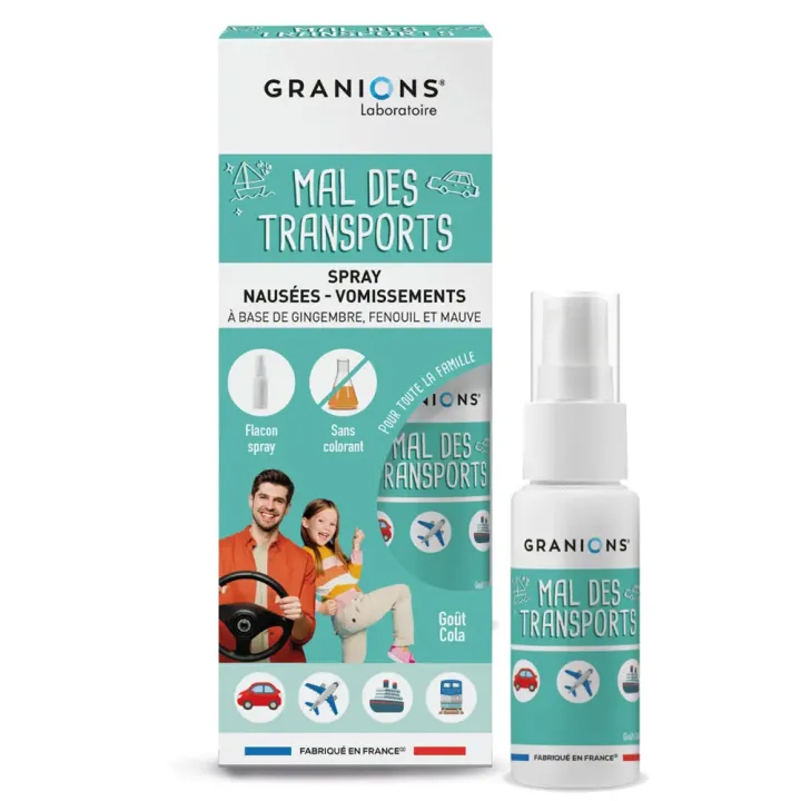 Reisekrankheitsspray gegen Übelkeit und Erbrechen Granions - Spray von 20 ml