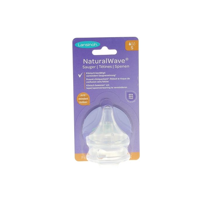 Natural Wave Sauger mit langsamer Flussrate Lansinoh - 2er Pack Sauger